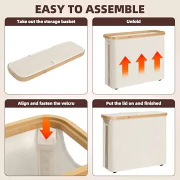 Foldable Toilet Paper Storage Basket for 12 Rolls