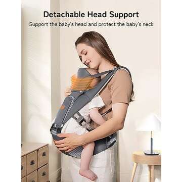 besrey Baby Carrier Front Facing Holder, Hip Seat, Dad Kangaroo Carrier, Toddler Chest Hybrid Wrap Carrier, Mens Ergonomic Body Carrier Backpack, Easy Infant Carrier Mesh, Forward Soft Carrier