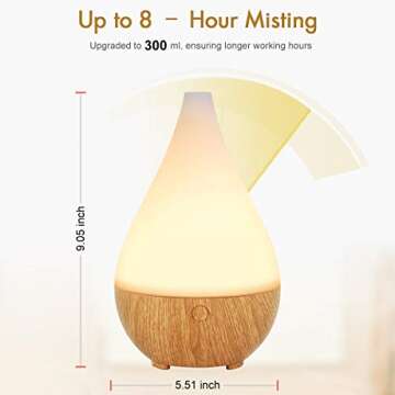 InnoGear 300ml Essential Oil Diffuser, Aroma Essential Oil Cool Mist Humidifier Ultrasonic Aromather...