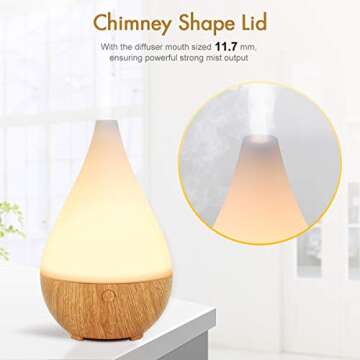 InnoGear 300ml Essential Oil Diffuser, Aroma Essential Oil Cool Mist Humidifier Ultrasonic Aromatherapy Diffusers Waterless Auto Shut-off, Night Light for Home Office Baby