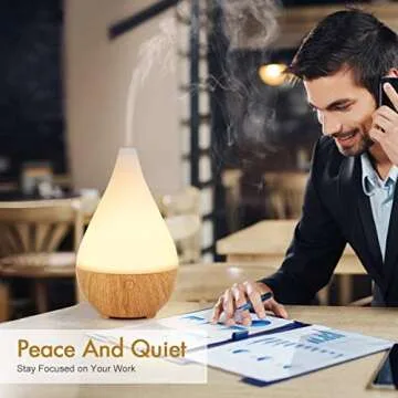 InnoGear 300ml Essential Oil Diffuser, Aroma Essential Oil Cool Mist Humidifier Ultrasonic Aromatherapy Diffusers Waterless Auto Shut-off, Night Light for Home Office Baby