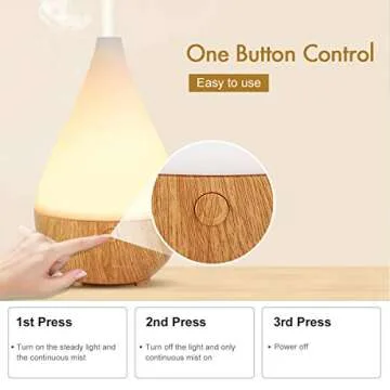 InnoGear 300ml Essential Oil Diffuser, Aroma Essential Oil Cool Mist Humidifier Ultrasonic Aromatherapy Diffusers Waterless Auto Shut-off, Night Light for Home Office Baby