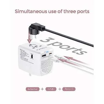 Compact Travel Adapter with USB Ports for 200+ Countries