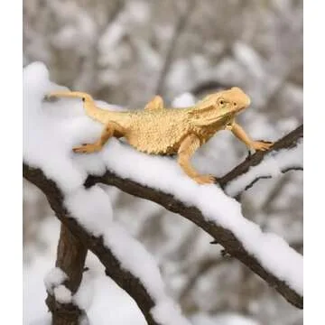 Rich Boxer 5'' Lizard Figurine Bearded Dragon Animal Figurine Plastic Lizard Reptile Model for Home Garden Decoration