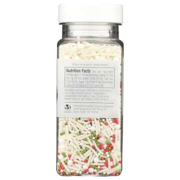 Jingle Pop! Natural Nonpareil Christmas Sprinkles by Supernatural, No Artificial Dyes, Soy Free, Glu...