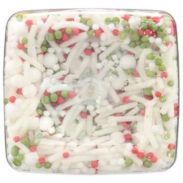 Jingle Pop! Natural Nonpareil Christmas Sprinkles by Supernatural, No Artificial Dyes, Soy Free, Gluten Free, Vegan, 3oz