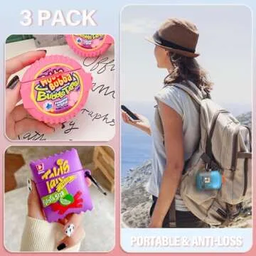 Cute Case for Airpod 2/1 with Cleaner kit,3D Kawaii Silicone Airpod Case Cartoon Food Funny Protective Cover Accessories for Airpod 1&2 Gen Charging Case for Girls Boys[3Pack]