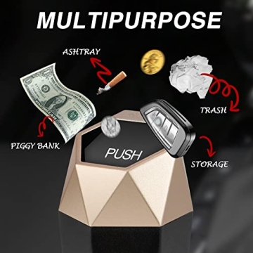 OUDEW Car Trash Can with Stylish Lid - Compact & Leakproof