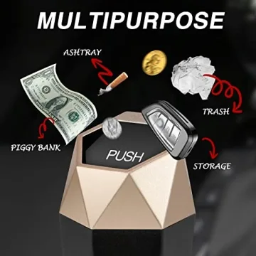 OUDEW Car Trash Can with Stylish Lid - Compact & Leakproof