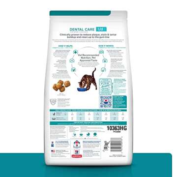 Hill's Prescription Diet t/d Dental Care Chicken Flavor Dry Cat Food, Veterinary Diet, 8.5 lb. Bag