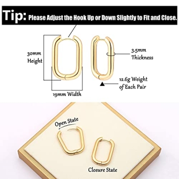 Stylish 18K Gold Plated Copper Geometric Earrings for Women