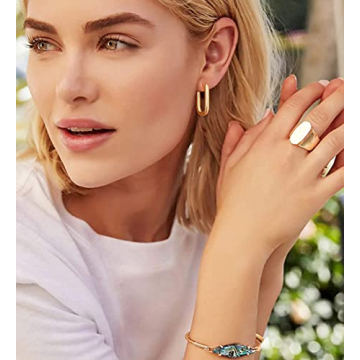 Stylish 18K Gold Plated Copper Geometric Earrings for Women