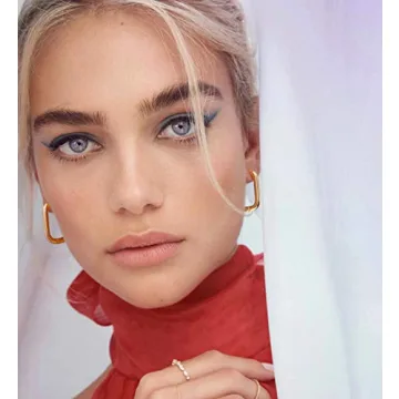 Stylish 18K Gold Plated Copper Geometric Earrings for Women