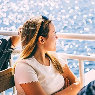 Stylish 18K Gold Plated Copper Geometric Earrings for Women