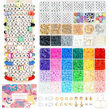 Velavior Friendship Bracelet Kit with 28 Colors of Clay Beads
