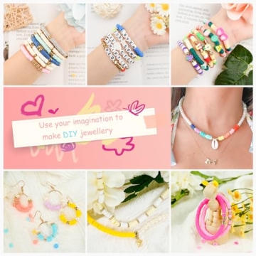 Velavior Friendship Bracelet Kit with 28 Colors of Clay Beads