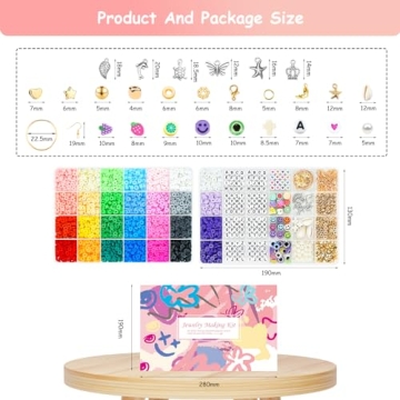 Velavior Friendship Bracelet Kit with 28 Colors of Clay Beads