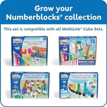 hand2mind Numberblocks Express Train MathLink Cubes Activity Set, Preschool Learning Activities, Train Toy, Counting Blocks, Number Toys, Kids Educational Toys, Math Manipulatives for Preschoolers