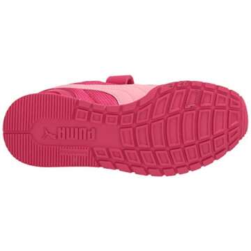 PUMA girls St Runner 2 Hook and Loop Sneaker, Bright Rose-peony-puma White, 10 Toddler US