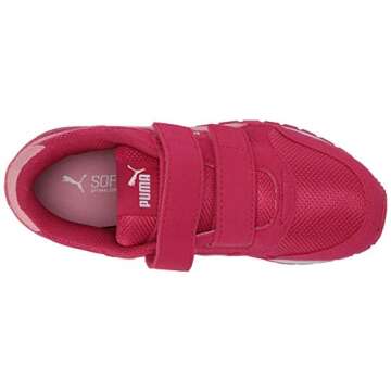PUMA girls St Runner 2 Hook and Loop Sneaker, Bright Rose-peony-puma White, 10 Toddler US