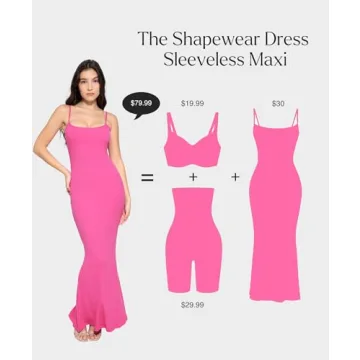 Popilush Shapewear Maxi Dress with Built-in Bra