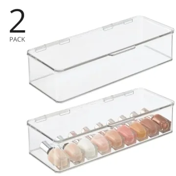 mDesign Stackable Makeup Organizer for Easy Storage