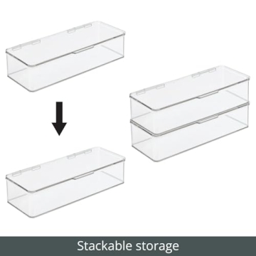 mDesign Stackable Makeup Organizer for Easy Storage