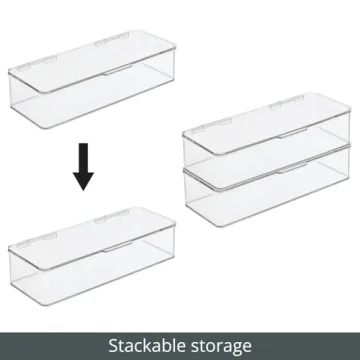 mDesign Stackable Makeup Organizer for Easy Storage