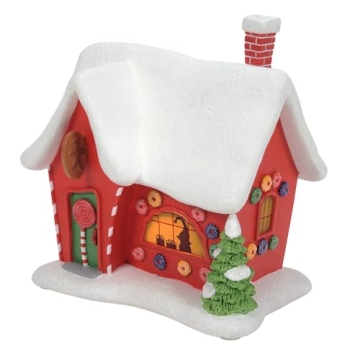 Department 56 Disney The Nightmare Before Christmas Village Christmas Town House Lit Building, 6.5 I...