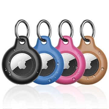 Supfine Waterproof Airtag Holder - Stylish 4 Pack AirTag Keychain for Safe Item Tracking
