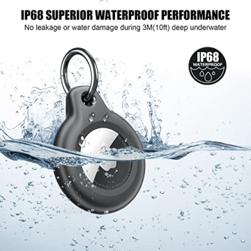 Supfine Waterproof AirTag Holder - 4 Pack Keychain Case