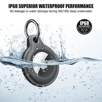 Supfine Waterproof AirTag Holder - 4 Pack Keychain Case