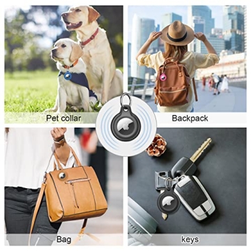 Supfine Waterproof AirTag Holder - 4 Pack Keychain Case