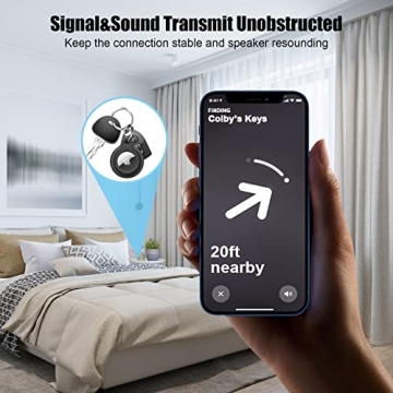 Supfine Waterproof AirTag Holder - 4 Pack Keychain Case