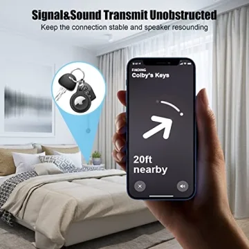 Supfine Waterproof AirTag Holder - 4 Pack Keychain Case