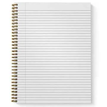 Softcover Abundant Greenery 8.5" x 11" Spiral Notebook/Journal, 120 College Ruled Pages, Durable Gloss Laminated Cover, Gold Wire-o Spiral. Made in the USA
