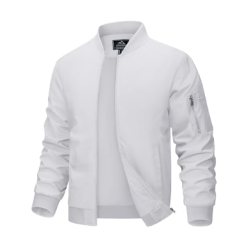 MAGCOMSEN Bomber Jacket - Lightweight Windbreaker Stylish Casual Jacket for Men