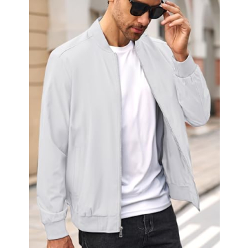 MAGCOMSEN Lightweight Windbreaker Bomber Jacket for Men