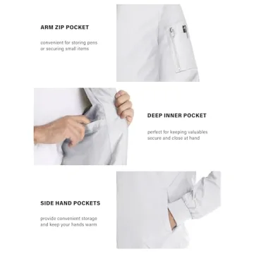 MAGCOMSEN Lightweight Windbreaker Bomber Jacket for Men