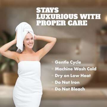 Wealuxe White Bath Towels 22x44 Inch, Cotton Towel Set for Bathroom, Hotel, Gym, Spa, Soft Extra Absorbent Quick Dry 6 Pack