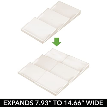 mDesign Expandable Plastic Spice Rack Drawer Organizer