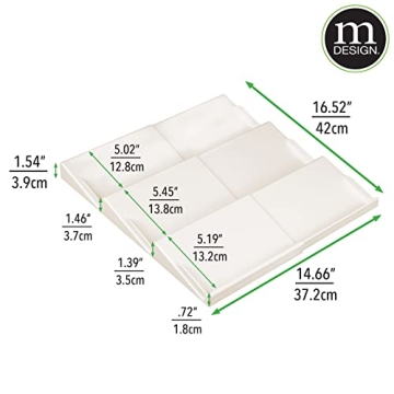 mDesign Expandable Plastic Spice Rack Drawer Organizer