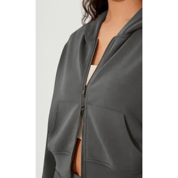 ODODOS Women's Soft Cropped Hoodie with Pockets