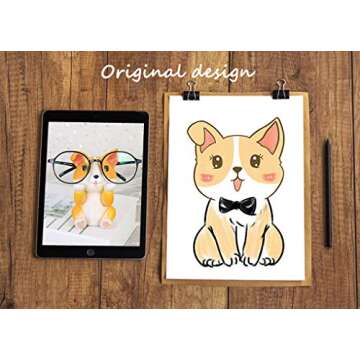 WAWICE Fun Eyeglass Holder Display Stands - Home Office Decorative Glasses Accessories (Corgi)