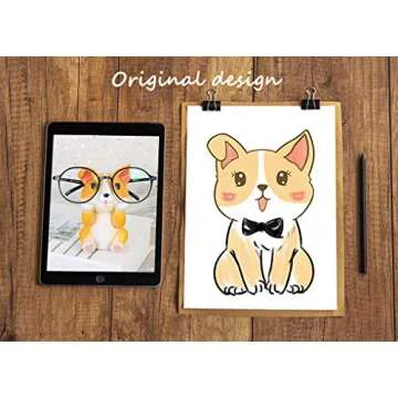 WAWICE Fun Eyeglass Holder Display Stands - Home Office Decorative Glasses Accessories (Corgi)