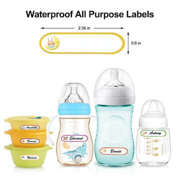 Waterproof Name Labels for Daycare - Name Stickers for Kids Stuff & School Supplies - Write on Baby ...