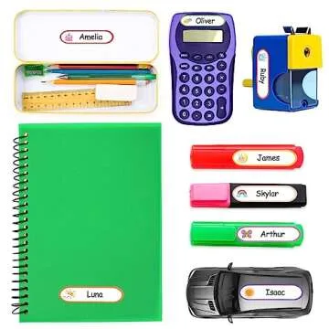 Waterproof Name Labels for Daycare - Name Stickers for Kids Stuff & School Supplies - Write on Baby Bottle Cup Labels - Dishwasher Safe - Pack of 120.