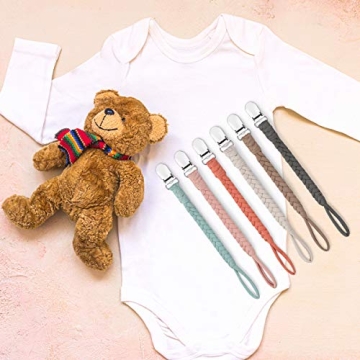Stylish Pacifier Clip Set for Boys and Girls - 6 Pack