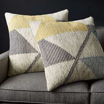 Durafit (2 Pack) 22 x 22 Designer Duck Down Feather Pillows