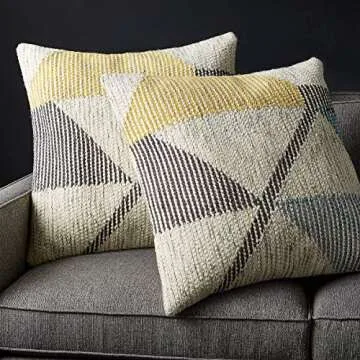 Durafit (2 Pack) 22 x 22 Designer Duck Down Feather Pillows